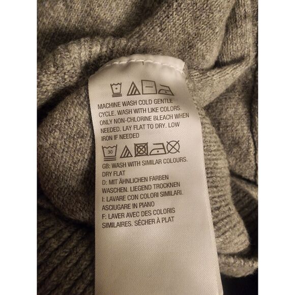 Du Jour Gray Sweater Womens Size L Oversize Drop Shoulder Criss Cross Back - Picture 7 of 8